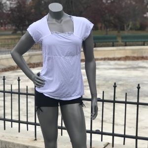 Lululemon white sleeved exercise top
